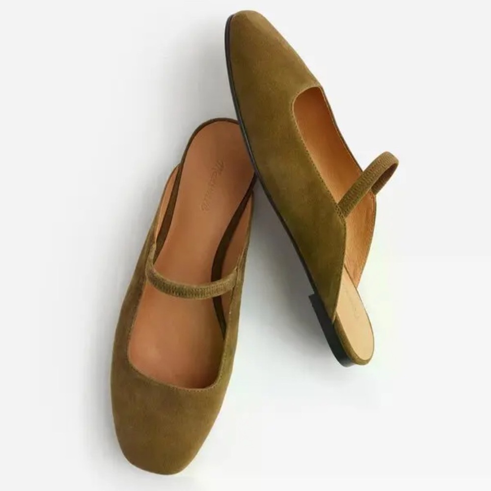 Madewell Greta Mule in Spiced Olive
